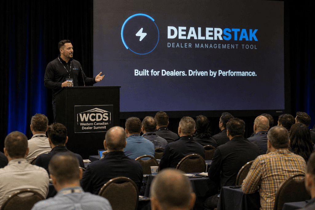 DealerStak presenting to summit delegates from the main stage